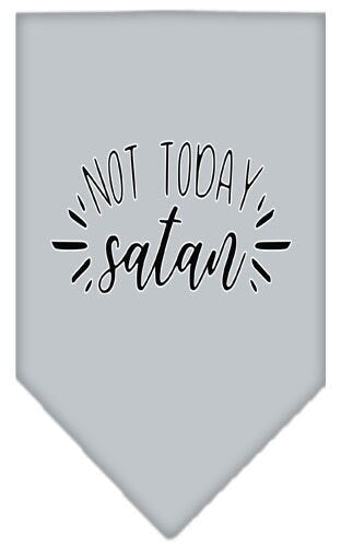 Bandana para mascotas y perros serigrafiada con la frase "Not Today Satan"