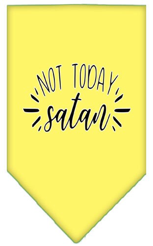 Bandana para mascotas y perros serigrafiada con la frase "Not Today Satan"