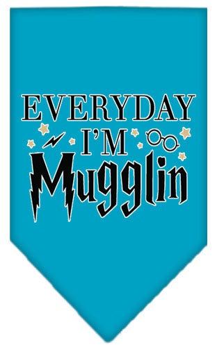 Pet and Dog Bandana Screen Printed, "Everyday I'm Mugglin"