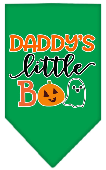 Halloween Pet and Dog Bandana Screen Printed, "Daddy's Little Boo"