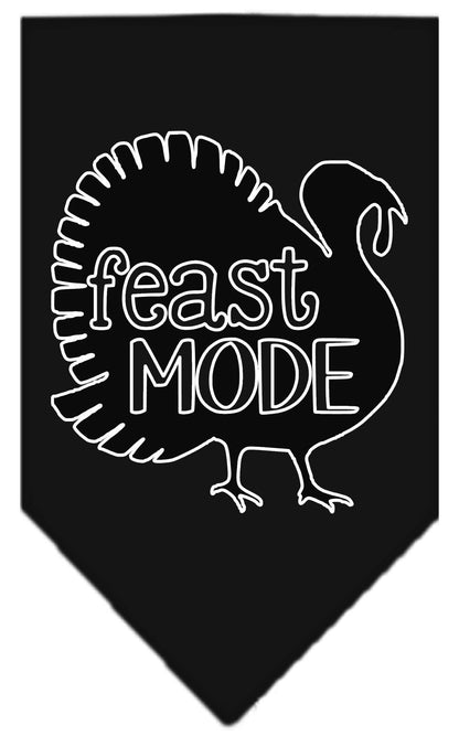 Bandana para mascotas y perros serigrafiada con la frase "Feast Mode"