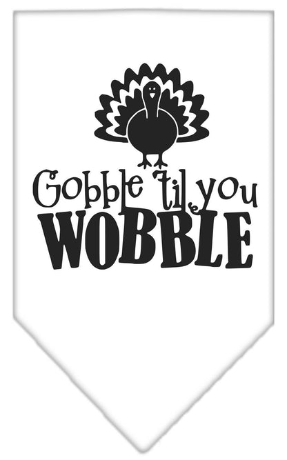 Pet and Dog Bandana Screen Printed, "Gobble Til You Wobble"