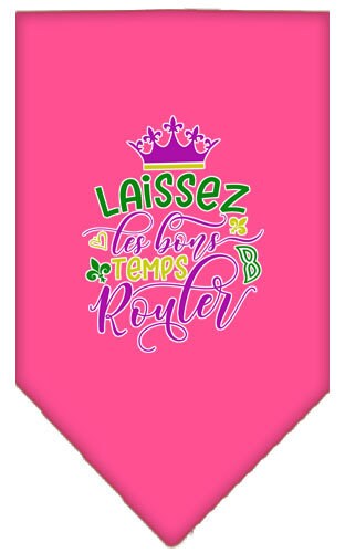 Bandana para mascotas y perros serigrafiada, "Laissez Les Bons Temps Rouler"