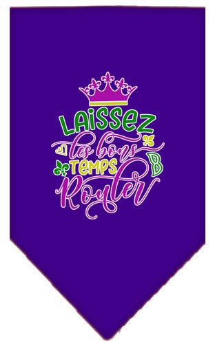 Bandana para mascotas y perros serigrafiada, "Laissez Les Bons Temps Rouler"