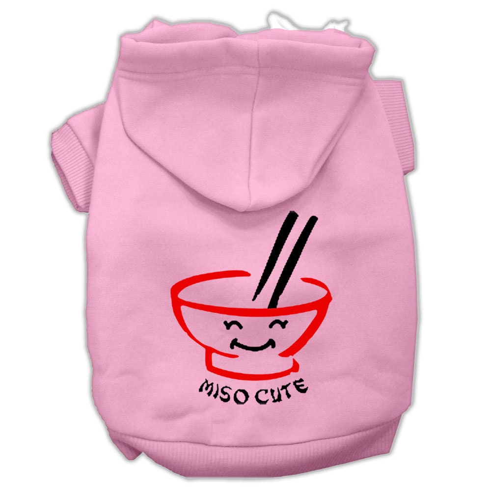 Sudadera con capucha para mascotas, perros y gatos serigrafiada, "Miso Cute"