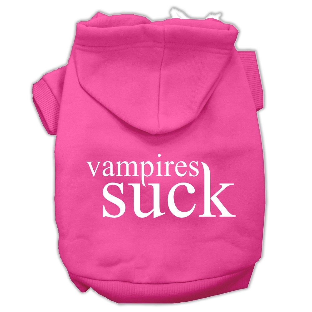 Sudadera con capucha para Halloween para mascotas, perros y gatos con la frase "Los vampiros apestan"