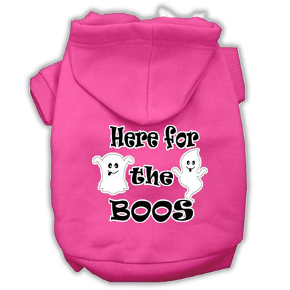 Halloween Pet, Dog & Cat Hoodie Screen Printed, "Here For The Boos"