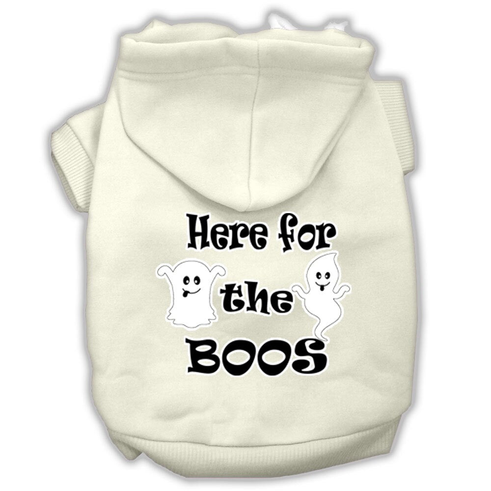 Halloween Pet, Dog & Cat Hoodie Screen Printed, "Here For The Boos"