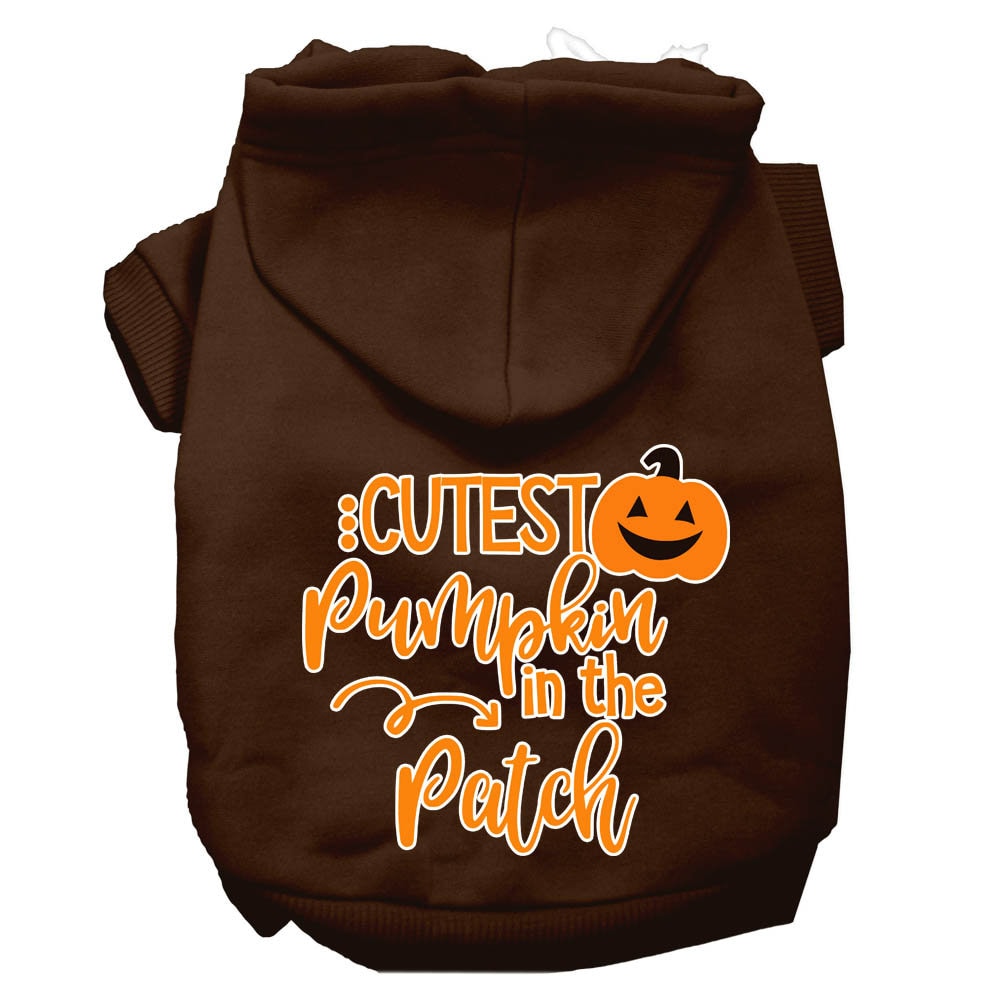 Sudadera con capucha para Halloween para mascotas, perros y gatos con serigrafía "La calabaza más linda del huerto"