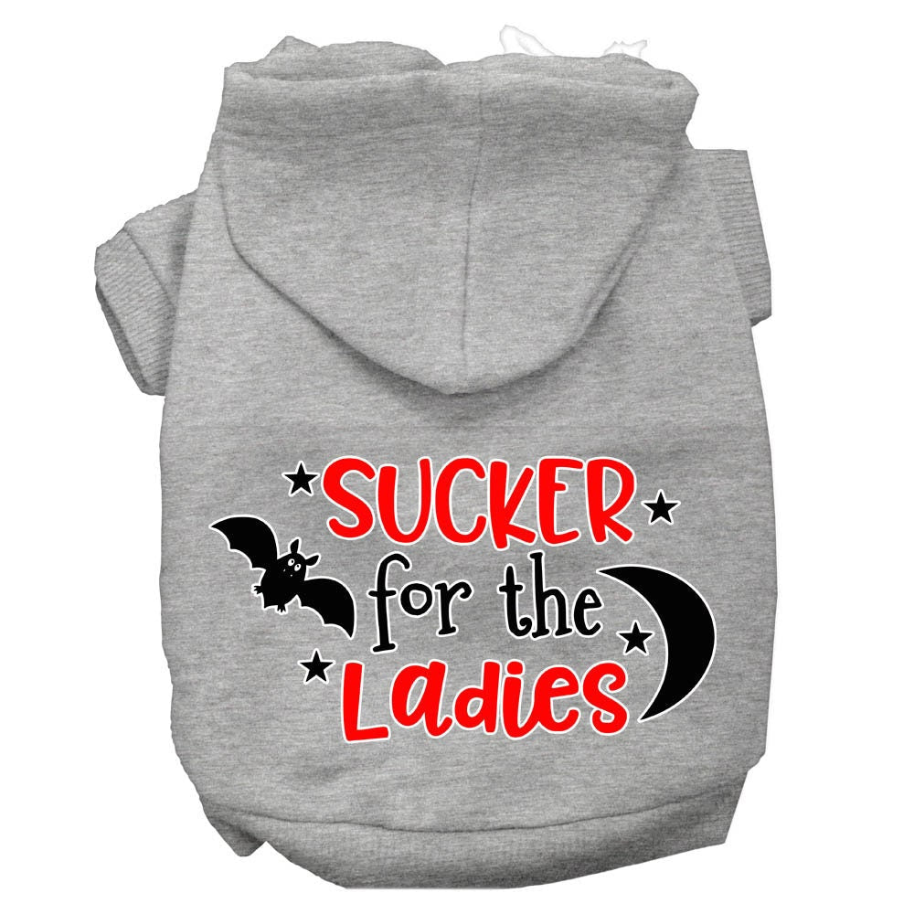 Sudadera con capucha para Halloween con diseño de mascota, perro y gato, serigrafiada, "Sucker For The Ladies"