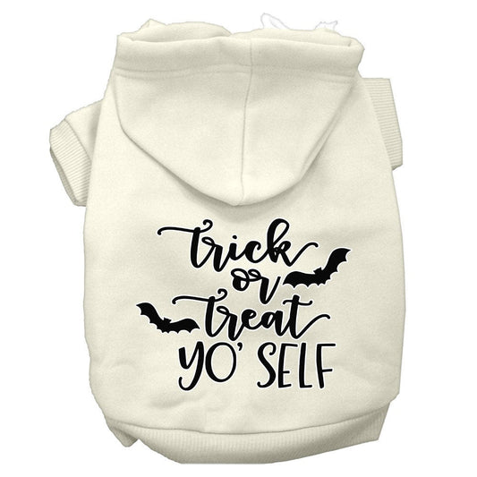 Halloween Pet Hoodie Screen Printed, "Trick Or Treat Yo' Self"