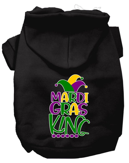 Sudadera con capucha para perros y gatos con serigrafía "Mardi Gras King"