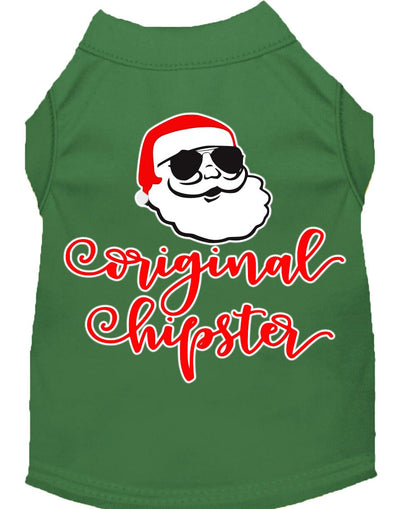 Christmas Pet Dog & Cat Shirt Screen Printed, "Original Hipster"