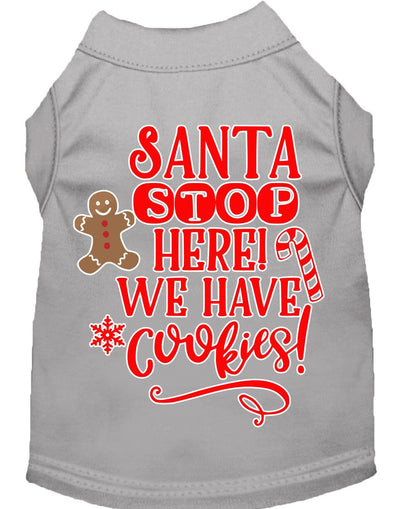 Christmas Pet Dog & Cat Shirt Screen Printed, "Santa, We Have Cookies"