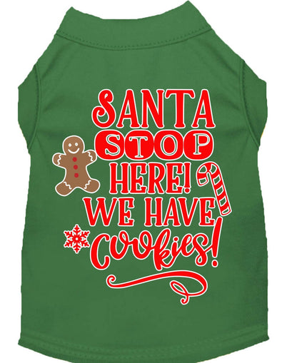 Christmas Pet Dog & Cat Shirt Screen Printed, "Santa, We Have Cookies"