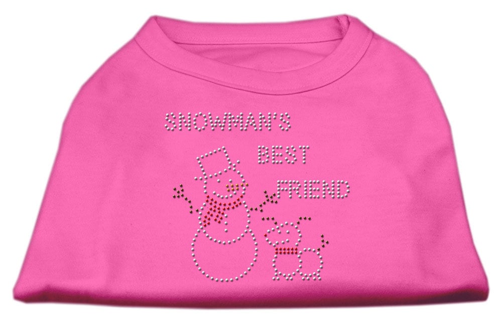 Christmas Pet Dog & Cat Shirt Rhinestone, "Snowman's Best Friend"