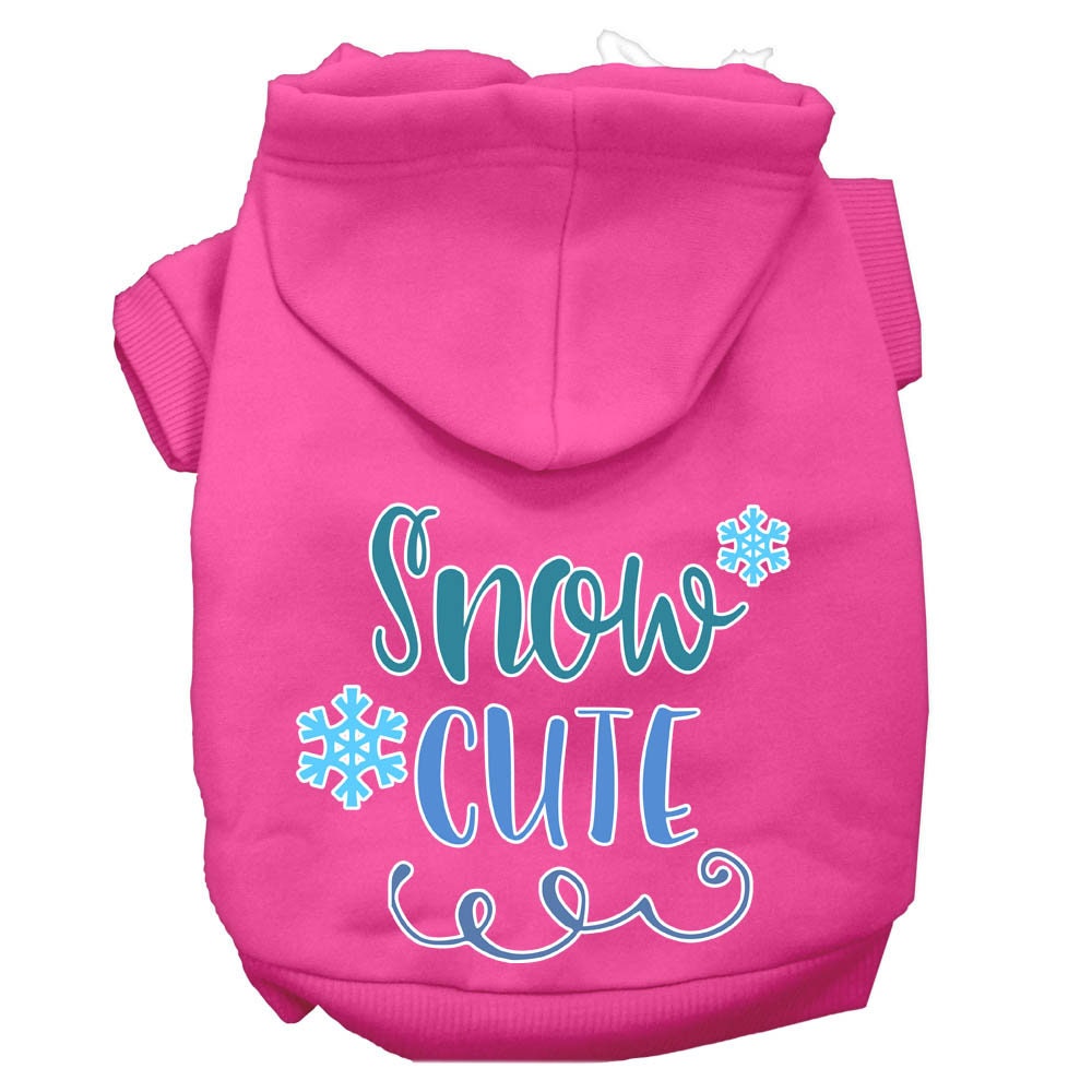 Christmas Pet Dog & Cat Hoodie Screen Printed, "Snow Cute"