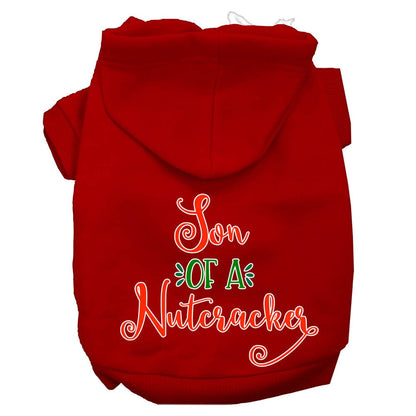 Christmas Pet Dog & Cat Hoodie Screen Printed, "Son Of A Nutcracker"