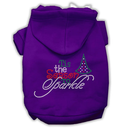 Christmas Pet, Dog & Cat Hoodie Rhinestone, "Tis The Season To Sparkle"