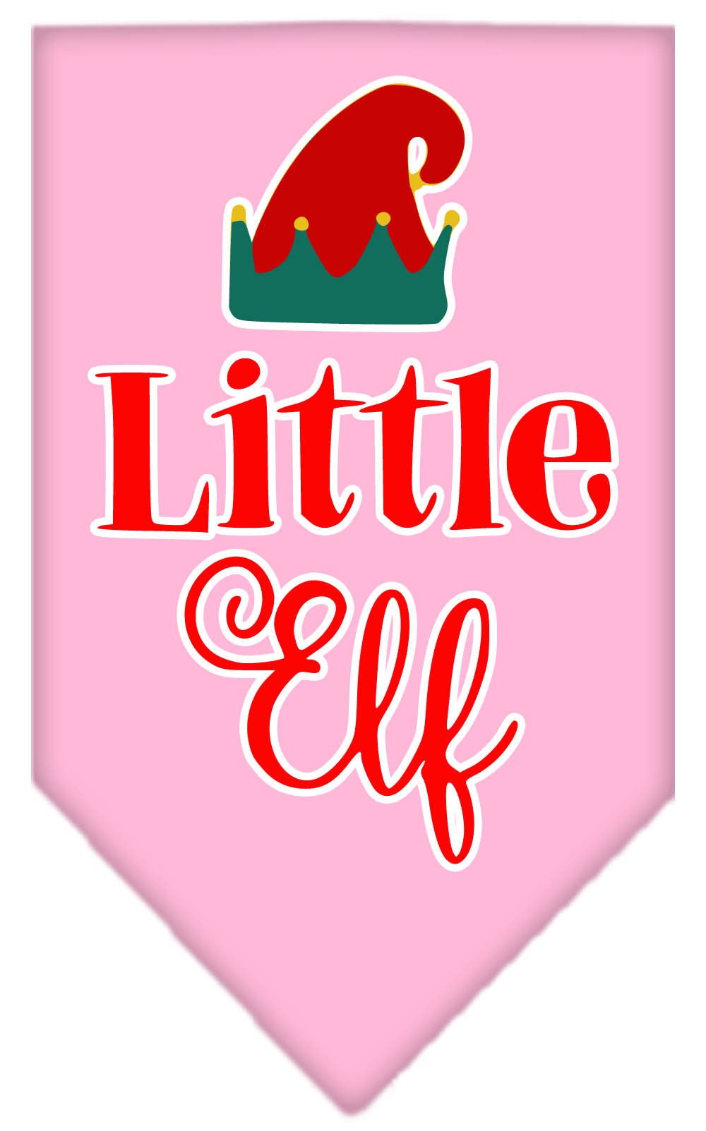 Christmas Pet and Dog Bandana Screen Printed, "Little Elf"