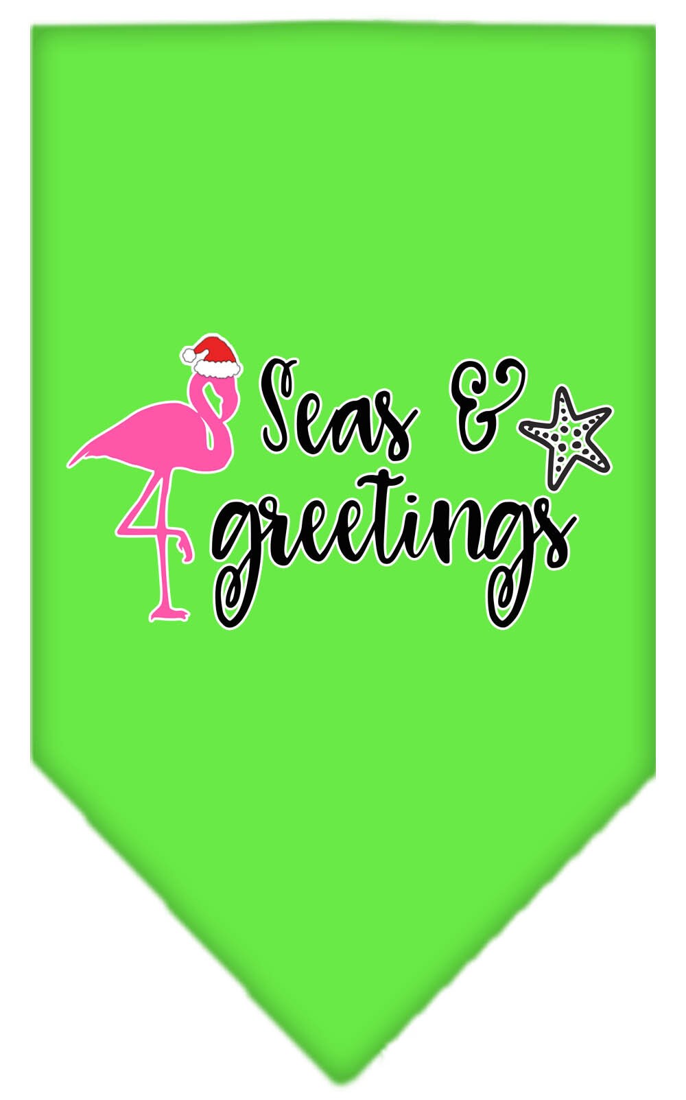 Christmas Pet and Dog Bandana Screen Printed, "Seas & Greetings"