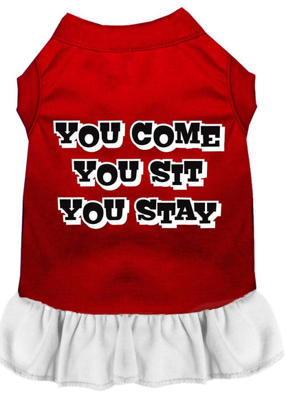 Pet Dress "You Come, You Sit, You Stay"