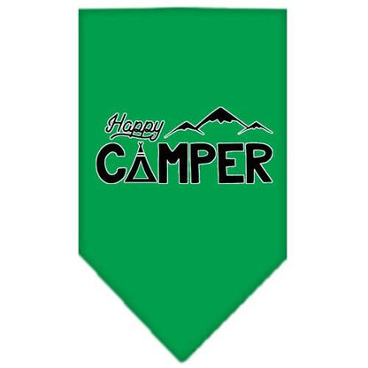 Bandana para mascotas y perros serigrafiada con la frase "Happy Camper"