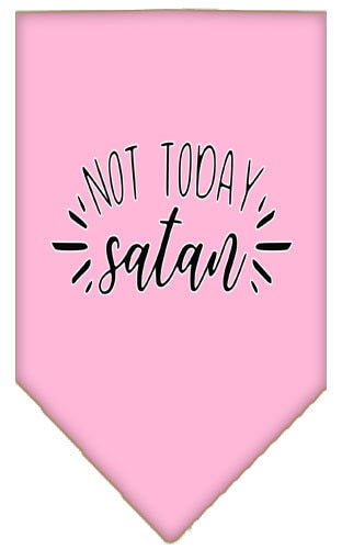 Bandana para mascotas y perros serigrafiada con la frase "Not Today Satan"