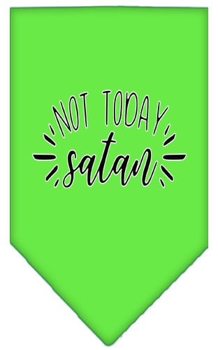 Bandana para mascotas y perros serigrafiada con la frase "Not Today Satan"