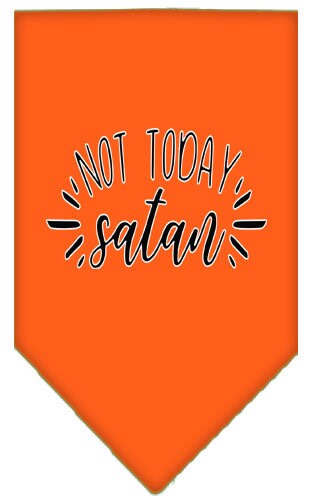 Bandana para mascotas y perros serigrafiada con la frase "Not Today Satan"