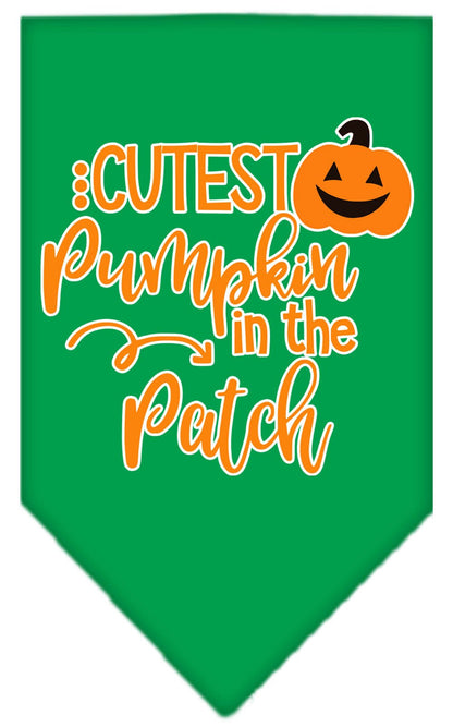 Halloween Pet and Dog Bandana Screen Printed, "Cutest Pumpkin In The Patch"