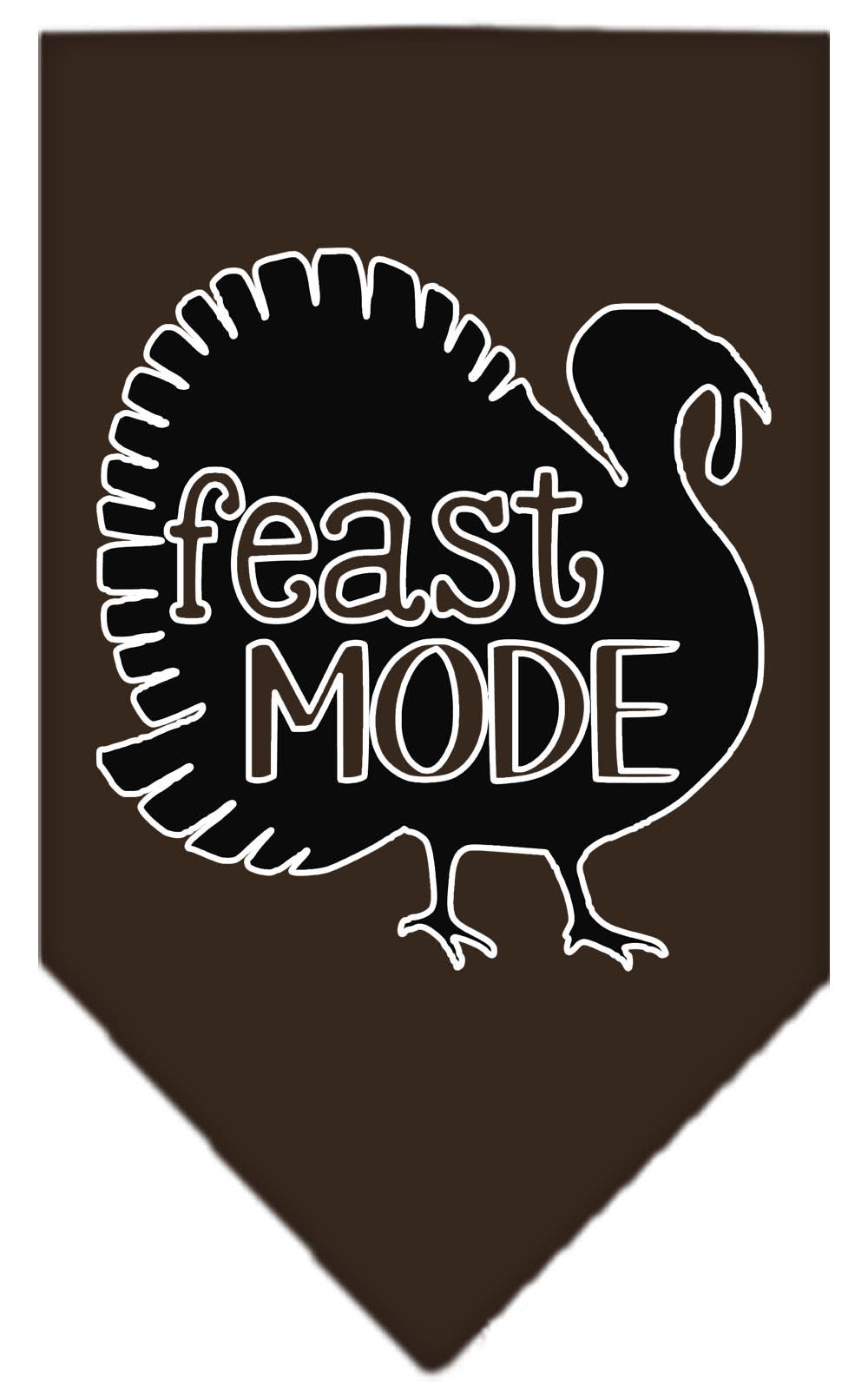 Pet and Dog Bandana Screen Printed, "Feast Mode"