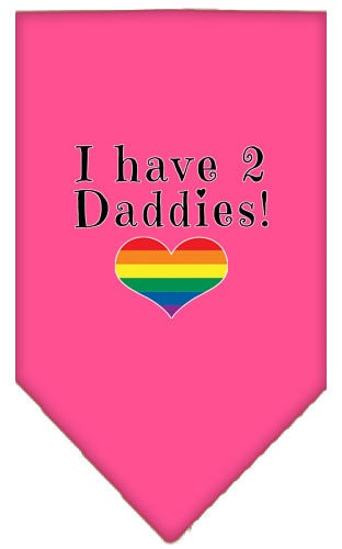 Pet and Dog Bandana Screen Printed, "I Have 2 Daddies"