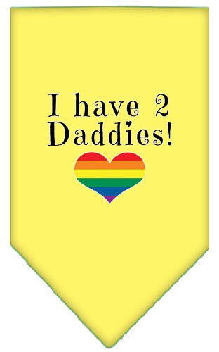 Pet and Dog Bandana Screen Printed, "I Have 2 Daddies"