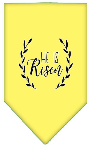 Bandana para mascotas y perros serigrafiada con la frase "He Is Risen"