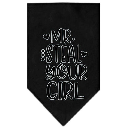 Bandana para mascotas y perros con serigrafía "Mr. Steal Your Girl"