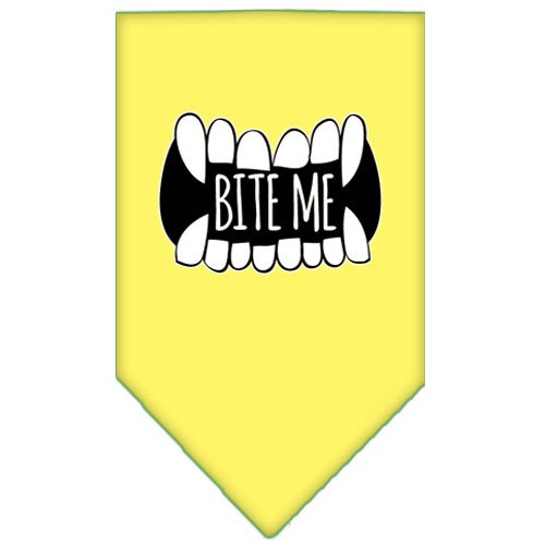 Bandana para mascotas y perros serigrafiada con la frase "Bite Me"