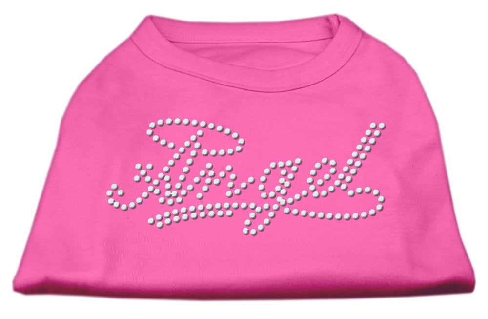 Camiseta para perros y gatos con diamantes de imitación, "Ángel"