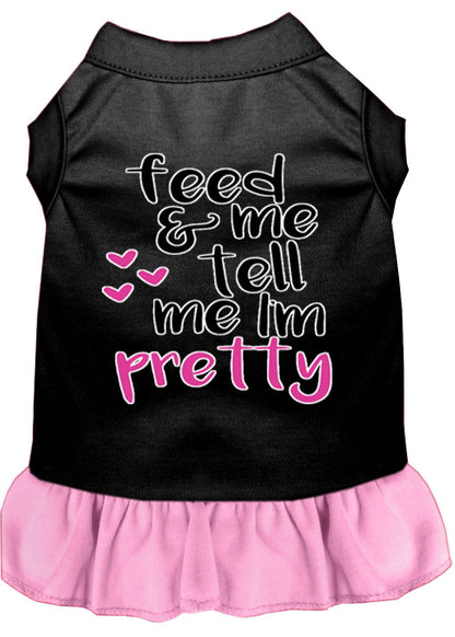 Vestido para perros y gatos con serigrafía "Feed Me &amp; Tell Me I'm Pretty"