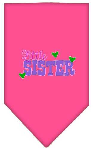 Pet and Dog Bandana Screen Printed, "Little Sister"