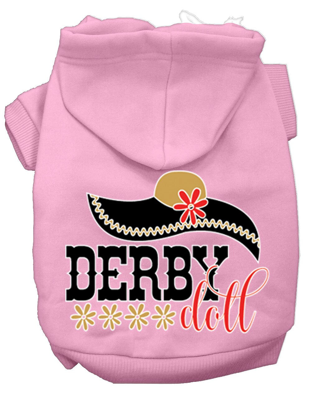 Sudadera con capucha para mascotas, perros y gatos serigrafiada, "Derby Doll"