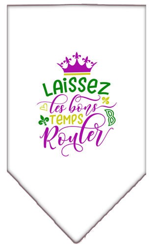 Bandana para mascotas y perros serigrafiada, "Laissez Les Bons Temps Rouler"