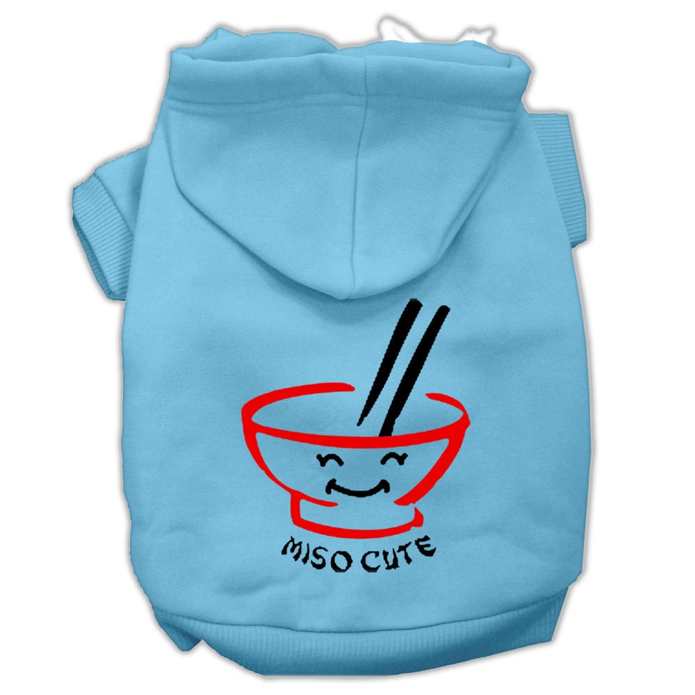 Sudadera con capucha para mascotas, perros y gatos serigrafiada, "Miso Cute"