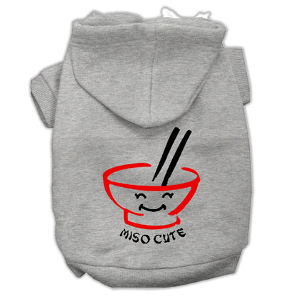 Sudadera con capucha para mascotas, perros y gatos serigrafiada, "Miso Cute"