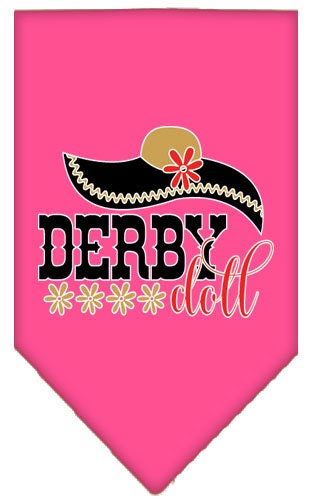 Pet and Dog Bandana Screen Printed, "Derby Doll"