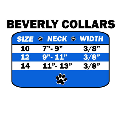 Collar de cocodrilo de diseño para perros, cachorros y mascotas, "Beverly Style"