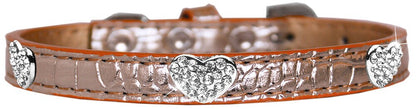 Dog, Puppy & Pet Designer Croc Collar, "Crystal Heart"