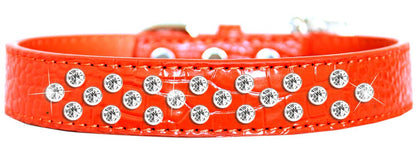 Collar de cocodrilo de diseño para perros, cachorros y mascotas, "Sprinkles Clear Jewel Rimsets"