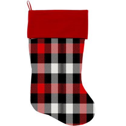 Christmas Velvet Stocking, "Christmas Plaids & Argyles Group" **Choose from 7 different patterns!**