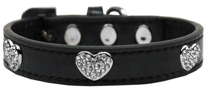 Dog, Puppy & Pet Premium Collar, "Clear Crystal Heart"